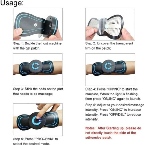 Mini Body Massager Pulse Neck Pain Relief EMS Butterfly Body Massager Men & Women
