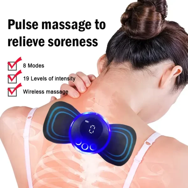 Mini Body Massager Pulse Neck Pain Relief EMS Butterfly Body Massager Men & Women