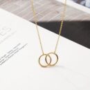 Double Ring Clavicle Necklace