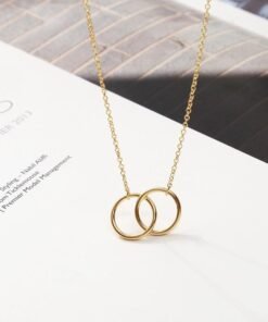 Double Ring Clavicle Necklace