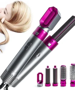 5 In 1 Hair Dryer Straightener Curler Electric Hair Comb Hair Curling Wand Detachable Brush