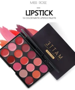 Miss Rose 15 Color Lipstick Matte Lip Cream Palette