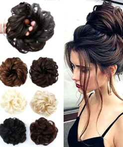 Curly bun wedding