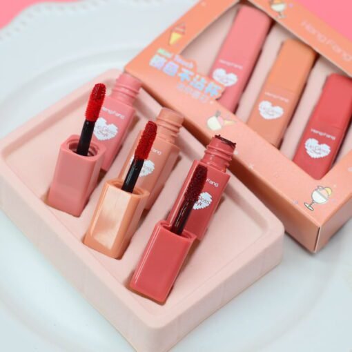 Heng Fang Matte Lip Gloss Trio: 3-Piece Liquid Lipstick Set