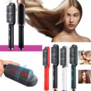 Straight hair, no hassle! 🌟 Our Hair Straightening Brush is here to make your mornings easier. Quick heat, anti-scald design, and portable for your convenience