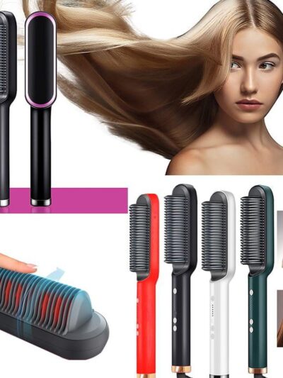 Straight hair, no hassle! 🌟 Our Hair Straightening Brush is here to make your mornings easier. Quick heat, anti-scald design, and portable for your convenience