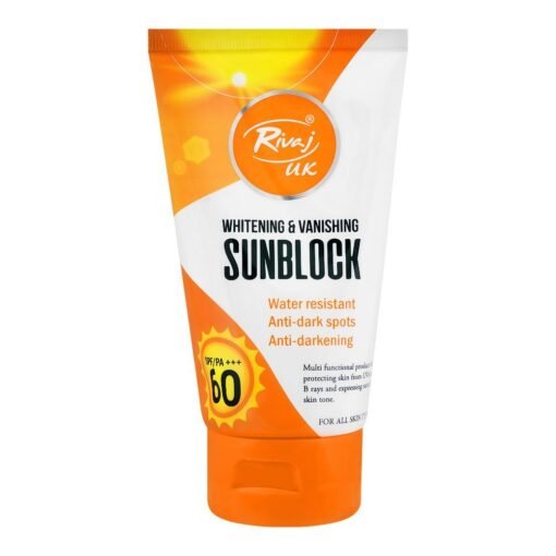 Rivaj Whitening & Vanishing Sunblock SPF-60 (120ml)