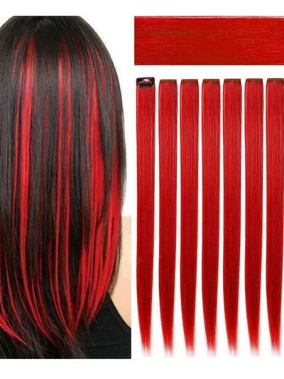 6 pieces single clip hair extension for girls