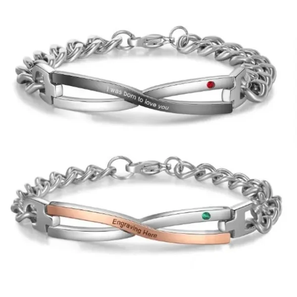 Couple Infinity Bracelet customized