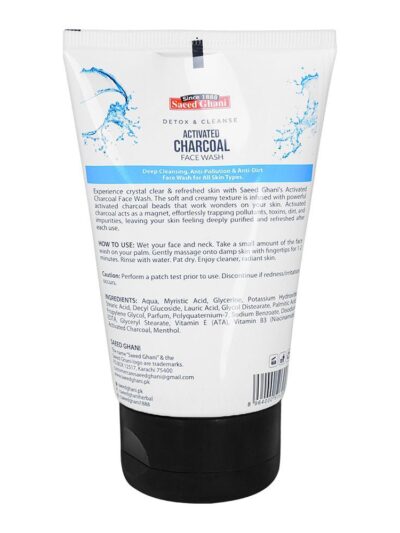 Saeed Ghani Charcoal Face Wash - Detox & Cleanse