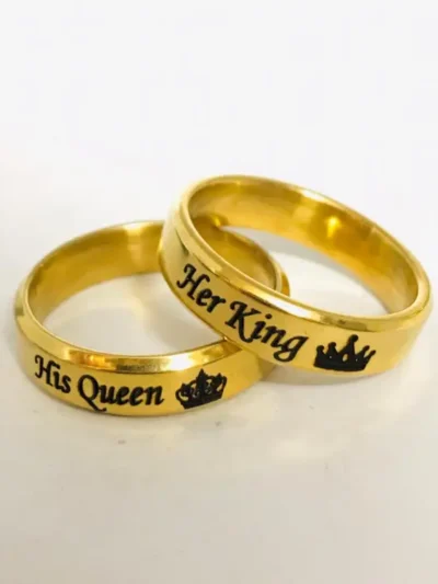Customized Single Name Ring with Gift Box Packing