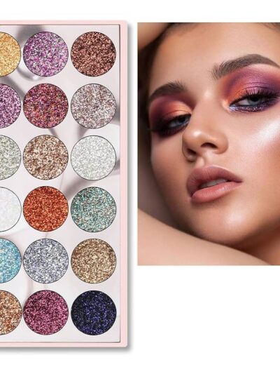 Miss Rose 18-Color Glitter Eye Shadow Palette