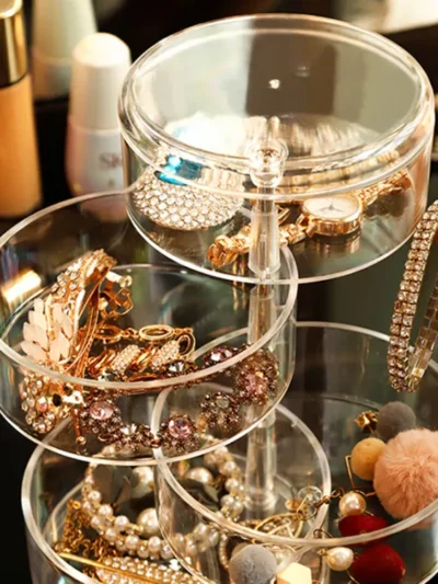 SHERICE Acrylic Rotating Jewelry Organizer