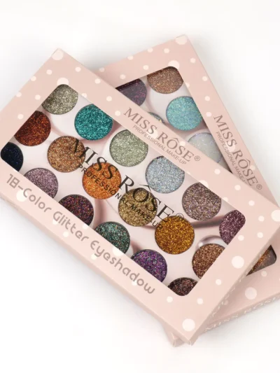 Miss Rose 18-Color Glitter Eye Shadow Palette