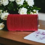 Red Bangle Set Multi Color Plain Metal Velvet