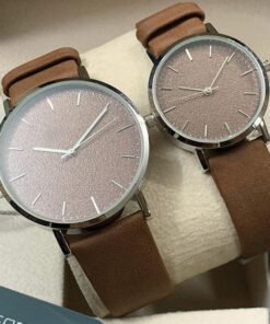 Pair of High-Quality Brown Couple Watches