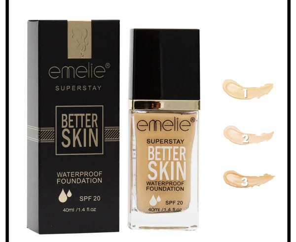 Emelie Super Stay Better Skin Foundation SPF-20 - 40ml