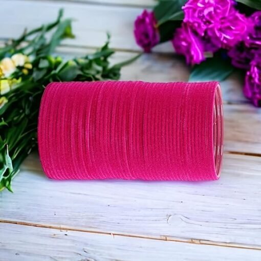 Bangle Set Multi Color Plain Metal Velvet for Women & Girls