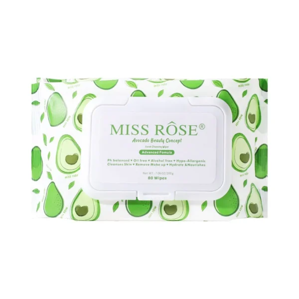 Miss Rose Avocado Beauty Concept Facial Cleansing Wipes