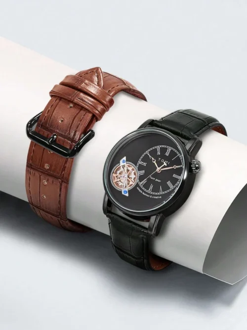 luxury Tomi T-103 Face Gear Dual Strap watches luxury Tomi T-103 Face Gear Dual Strap watches