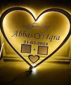 Nikkah Thumb Board With Neon Light