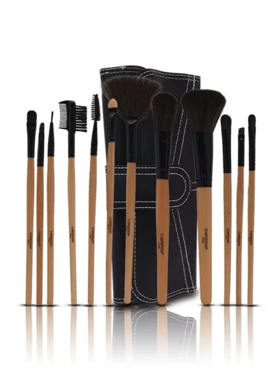 Glamorous Face 12 Piece Leather Brush set