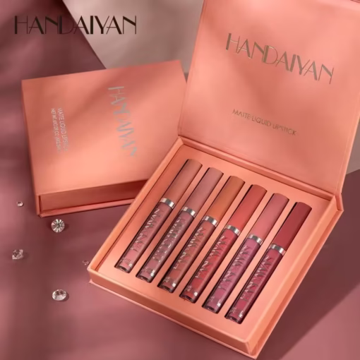 HANDAIYAN Matte Lip Gloss 6 Pcs Set