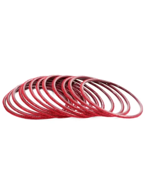 Red velvet glass bangles