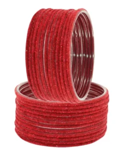 Red velvet glass bangles