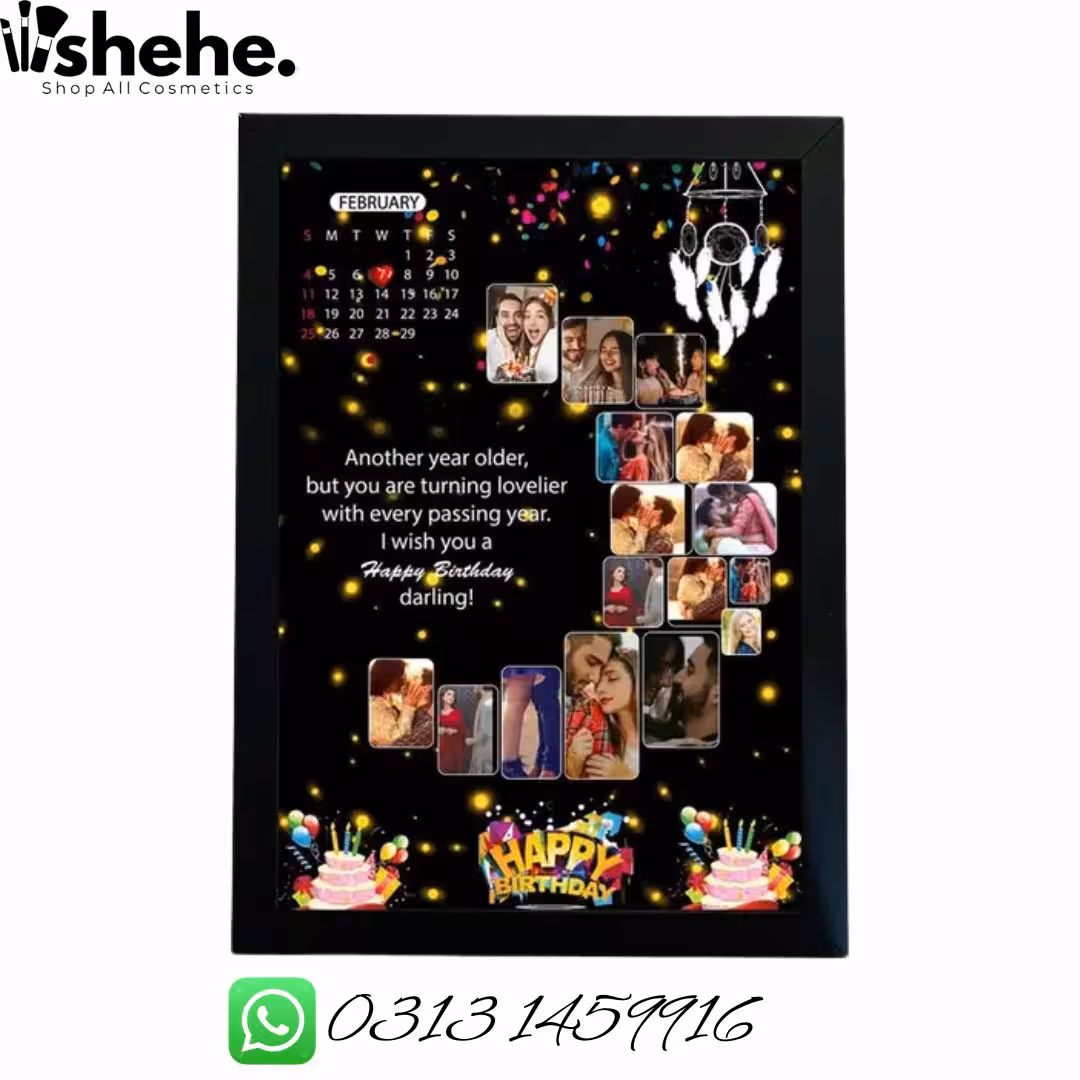 Happy Birthday Personalized Frame with Collage Happy Birthday Personalized Frame with Collage
