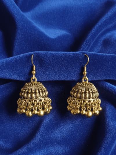 Antique Gold Jhumka Earrings