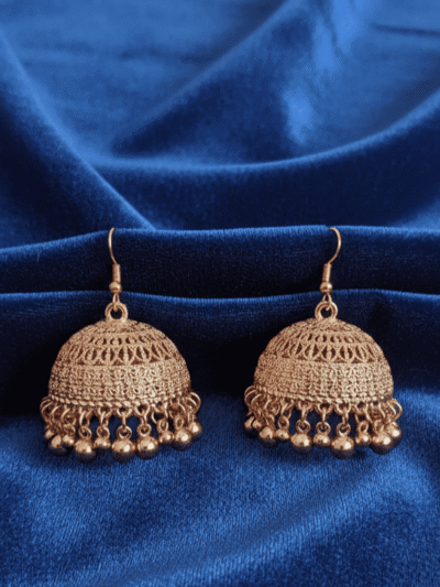 Ethnic Rose Gold Jhumkas