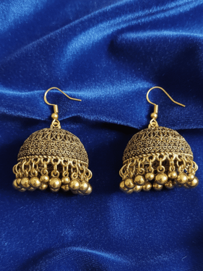 Vintage Gold-Plated Jhumkas