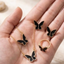 4 Pcs Butterfly Necklace Jewelry Set
